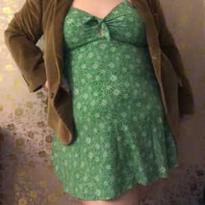 Forever 21 Plus size green dress with flowers